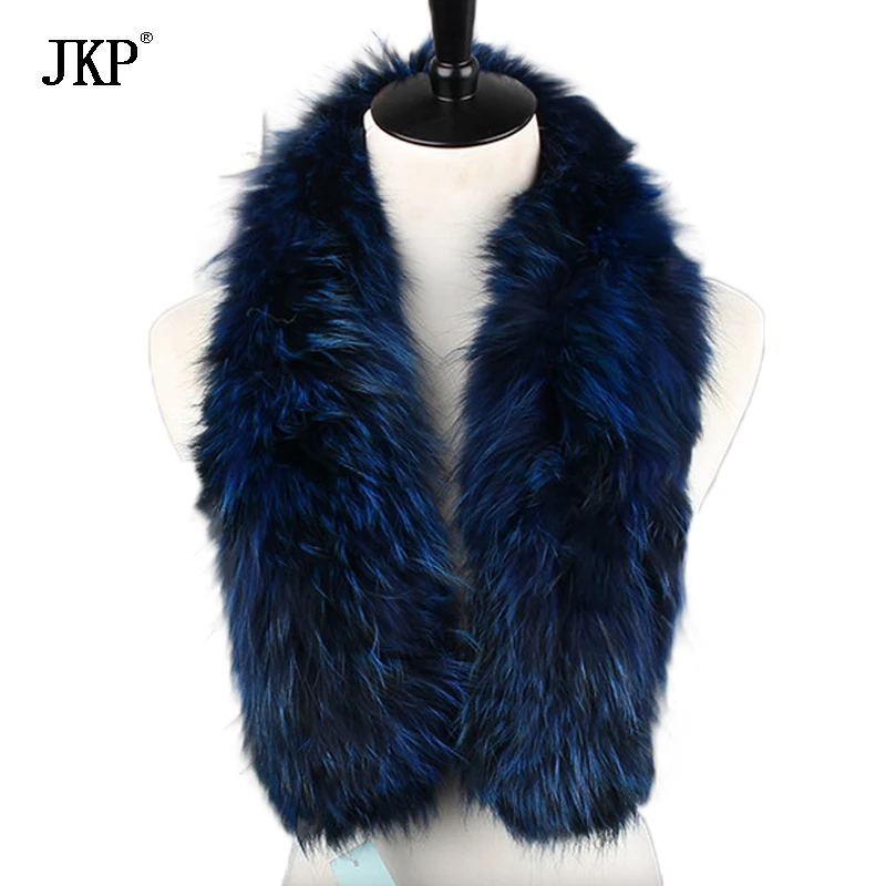 Женский зимний шарф из натурального меха серебряной лисы теплый воротник