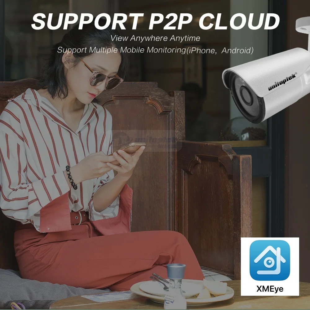 H.265 HD 8MP 3840*2160/5MP уличная IP камера 4K мини цилиндрическая сетевая камера видеонаблюдения Onvif IR 20m IP Cam 48V PoE опционально