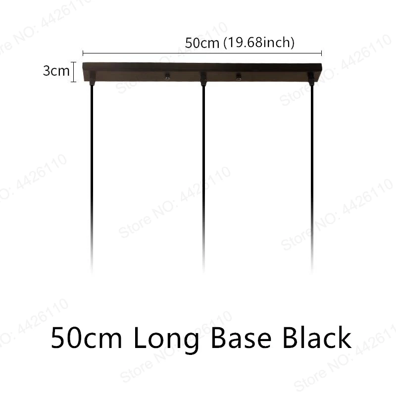 50cm Long Base Black BLUBBLE геометрический Nordic современный подвесной светильник Стекло светильники E27 E26 светодиодный подвесные светильники для Кухня Ресторан Бар подвесной светильник - Цвет корпуса: 50cm Long Base Black