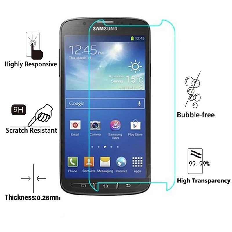 Закаленное стекло 2.5D для Samsung Galaxy S4 Active 9H Высококачественная Взрывозащищенная