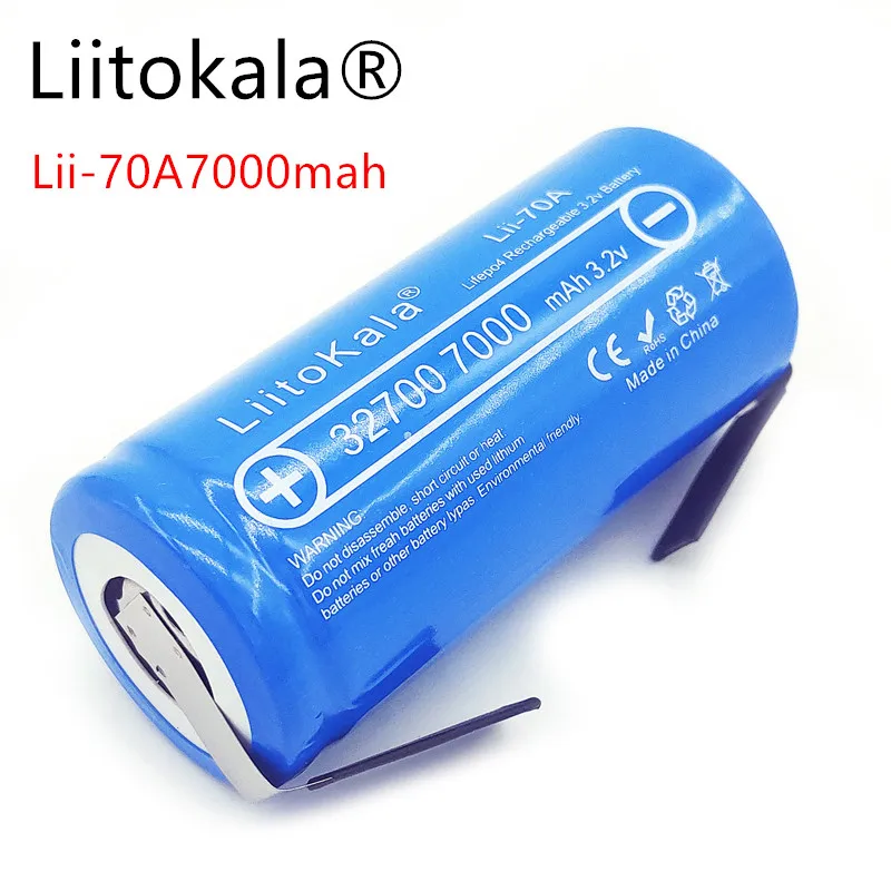 LiitoKala батарея LiFePO4 32700 3 2 в 7000 мАч 35 А 55а высокая мощность непрерывный разряд