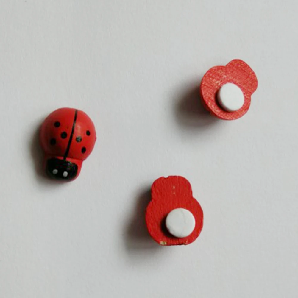100 шт. художественный декор для микро-ландшафта Деревянный Божья коровка
