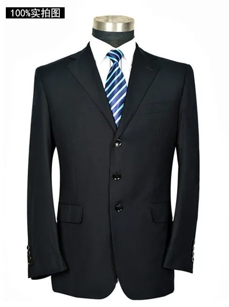Мужская черный трехкнопочная рабочая одежда подходит китайских жених мужские