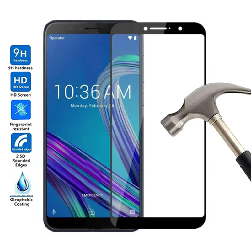 Закаленное стекло для ASUS ZenFone Max Pro M1 ZB601KL ZB602KL защитная пленка экрана с полным