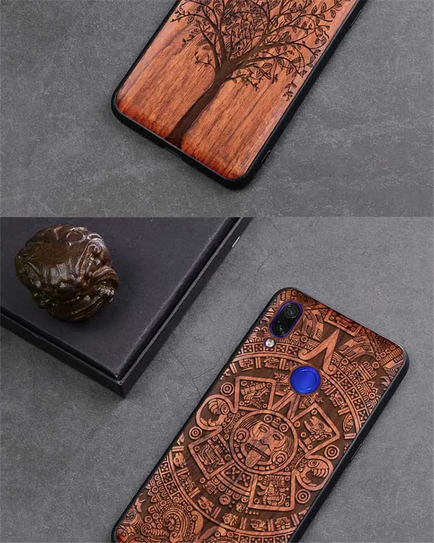 Чехол для Redmi Note 7 из натурального дерева, чехол для Xiaomi Redmi Note 7 Note7 Pro, чехол из палисандра, ТПУ, ударопрочный чехол на заднюю панель, чехол для телефона