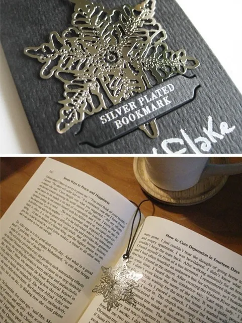 5 шт. металлические Серебряные Снежинки Дизайн палитра книжка подвесные