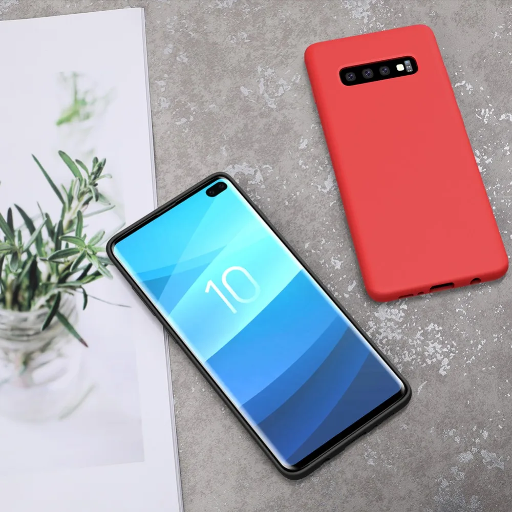 Для samsung Galaxy S10 Plus чехол Nillkin Flex чистый класса люкс из жидкого силикона мягкий на ощупь для samsung S10 Plus чехол для телефона