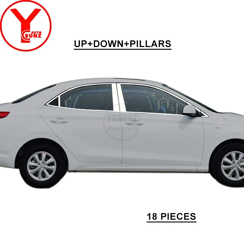 Нержавеющая сталь отделка окна автомобиля полосы литья для hyundai accent аксессуары