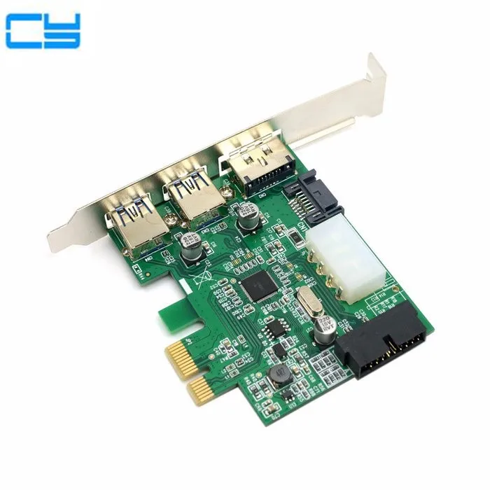 Внешний 2 портовый USB 3 0 и Power Over Esata 19pin Header Combo Pci e PCI Express адаптер карты|express card adapter|2