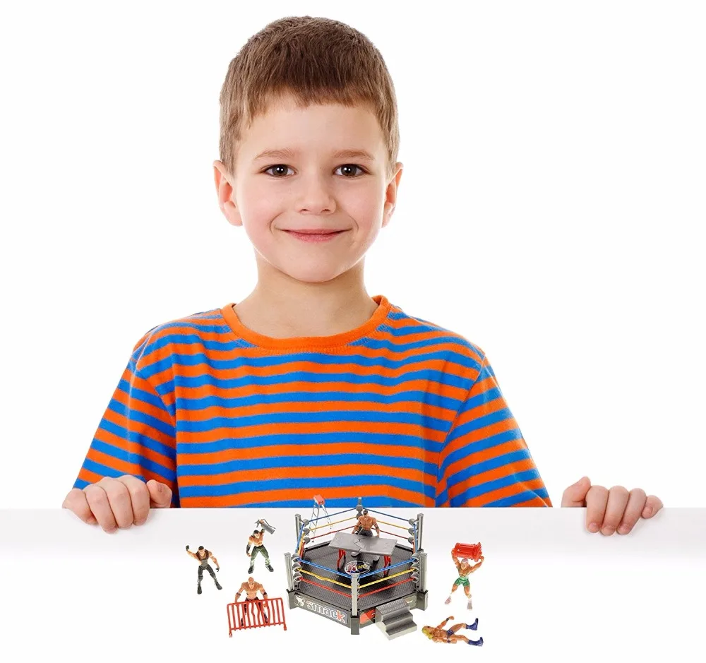 Mini Wrestling Ring Battle Pack-игровой набор с фигурки героев и аксессуарами-oys для детей Мальчики игрушки-12 игроков
