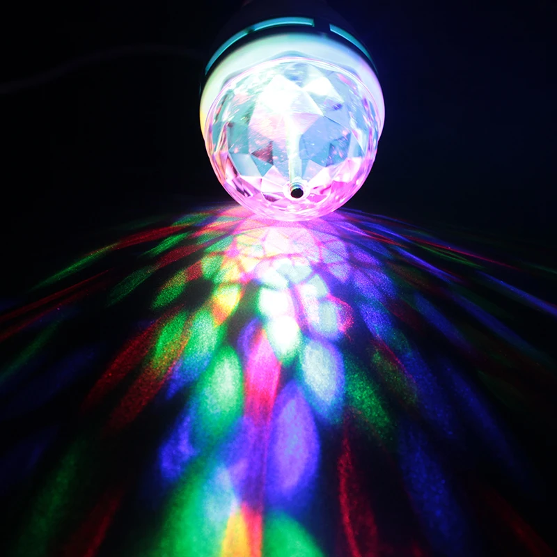 Цветная (RGB светодиодный диско свет шарика лампы E27 AC 110 V 220 освещение этапа