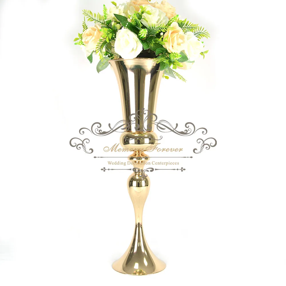 

10PCS/LOT 64cm Tall Wedding Decoration Table Centerpiece Vase Marriage Flower Vase Floral Vases Event Road Lead