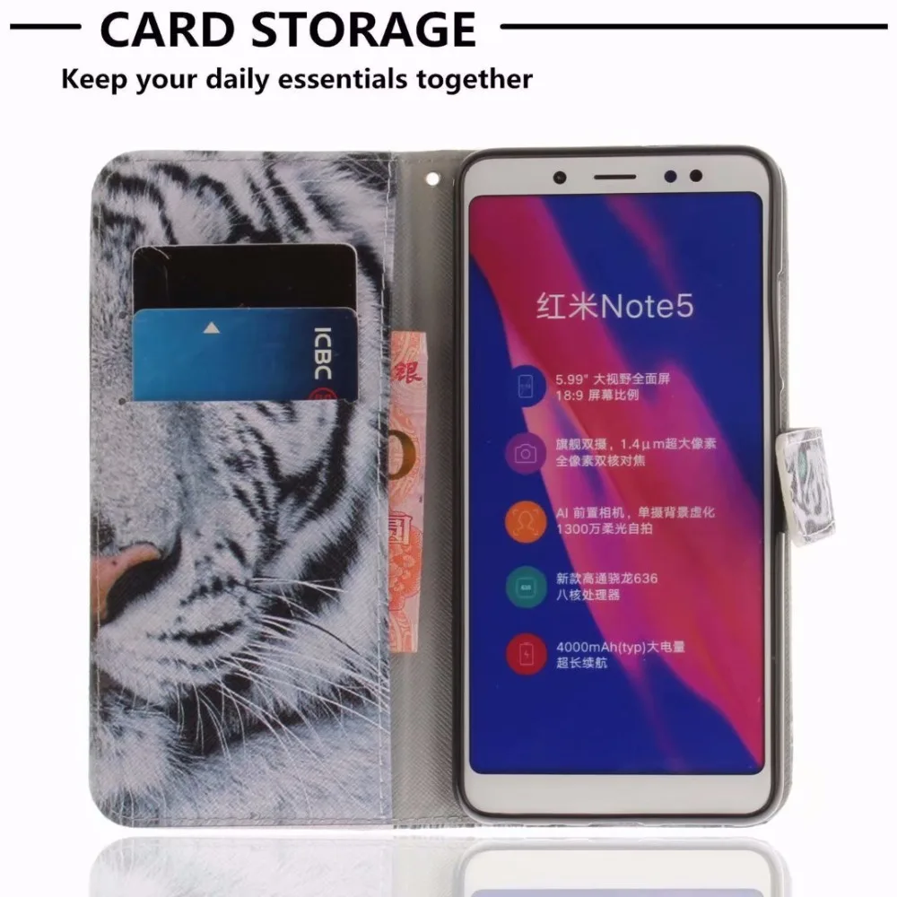 For Coque Xiaomi Redmi Note 5 Pro Case Cover Luxury Leather Flip Stand Wallet Fundas Carcasas sFor Etui | Мобильные телефоны и