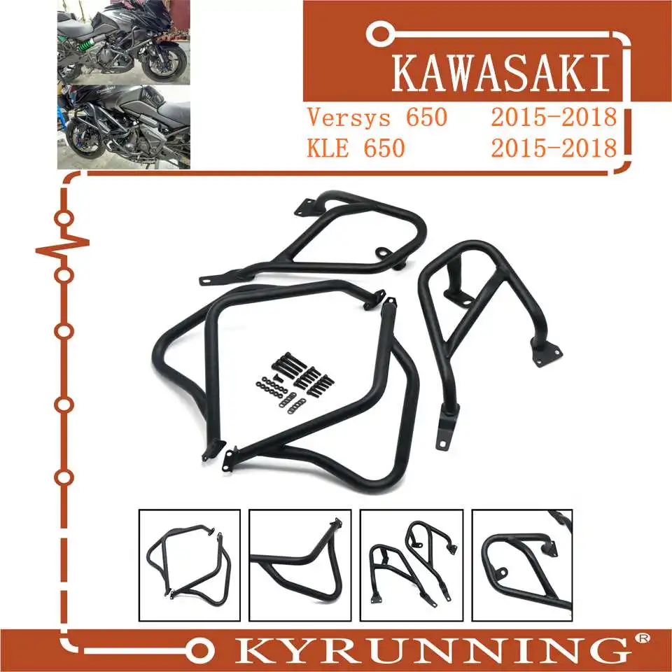 Защита для мотоцикла защита сталь KAWASAKI Versys 650 KLE650 Versys650 2015 2016 2017 2018 | Автомобили и