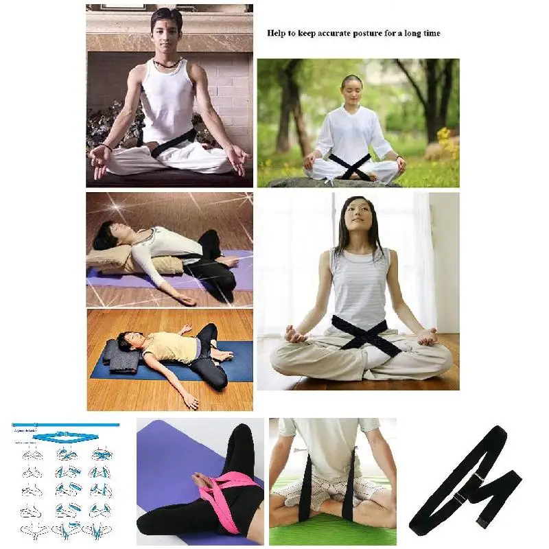 Медитация Йога ремень безопасности здоровая Осанка Поддержка для Lotus Asana