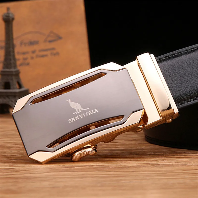 Мужская мода Пояса 2016 Новый Дизайнер Автоматическая Пряжка Натуральной Кожи
