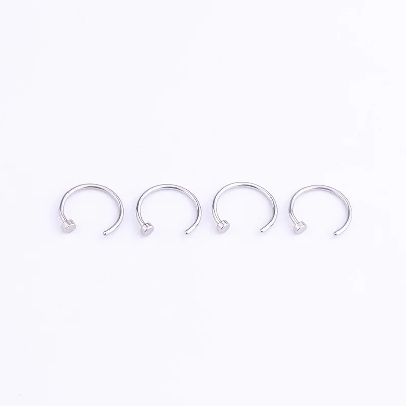 Mixed 4pcs/lot 6mm/8mm/10mm Titanium Anodized Stainless Steel Body Jewelry Nose Piercing Rings And Studs | Украшения и аксессуары
