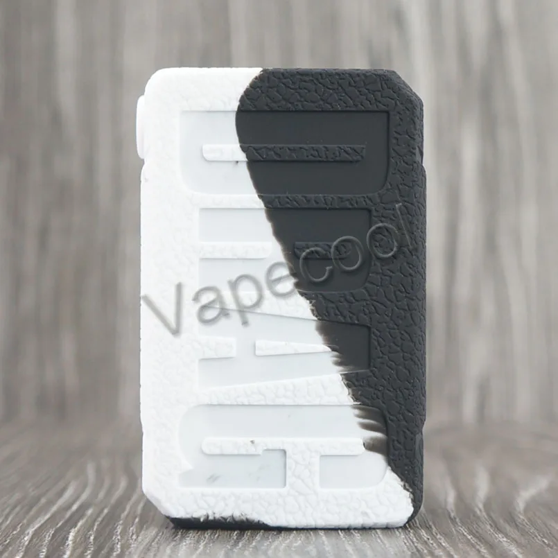 black white Силиконовый чехол для VOOPOO DRAG MINI 117w коробка мод чехол для вейпа Резиновая кожа основы стикер рукав корпус демпфер гель мод щит - Цвет: black white
