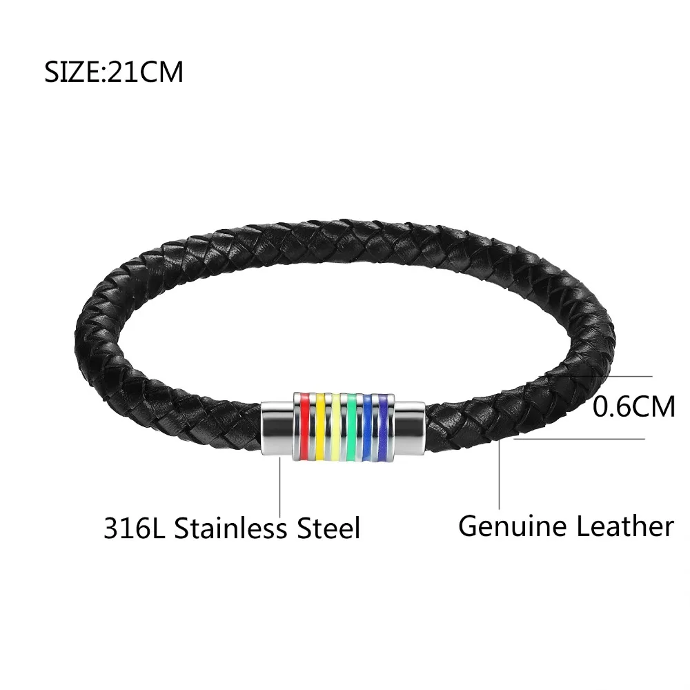 MOGE модные ювелирные изделия мужские черные браслеты из натуральной кожи