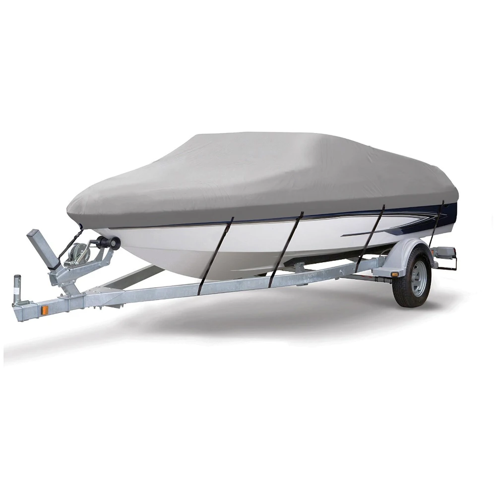 600D PU Coated  Heavy Duty Trailerable Boat Cover,17-19'X96