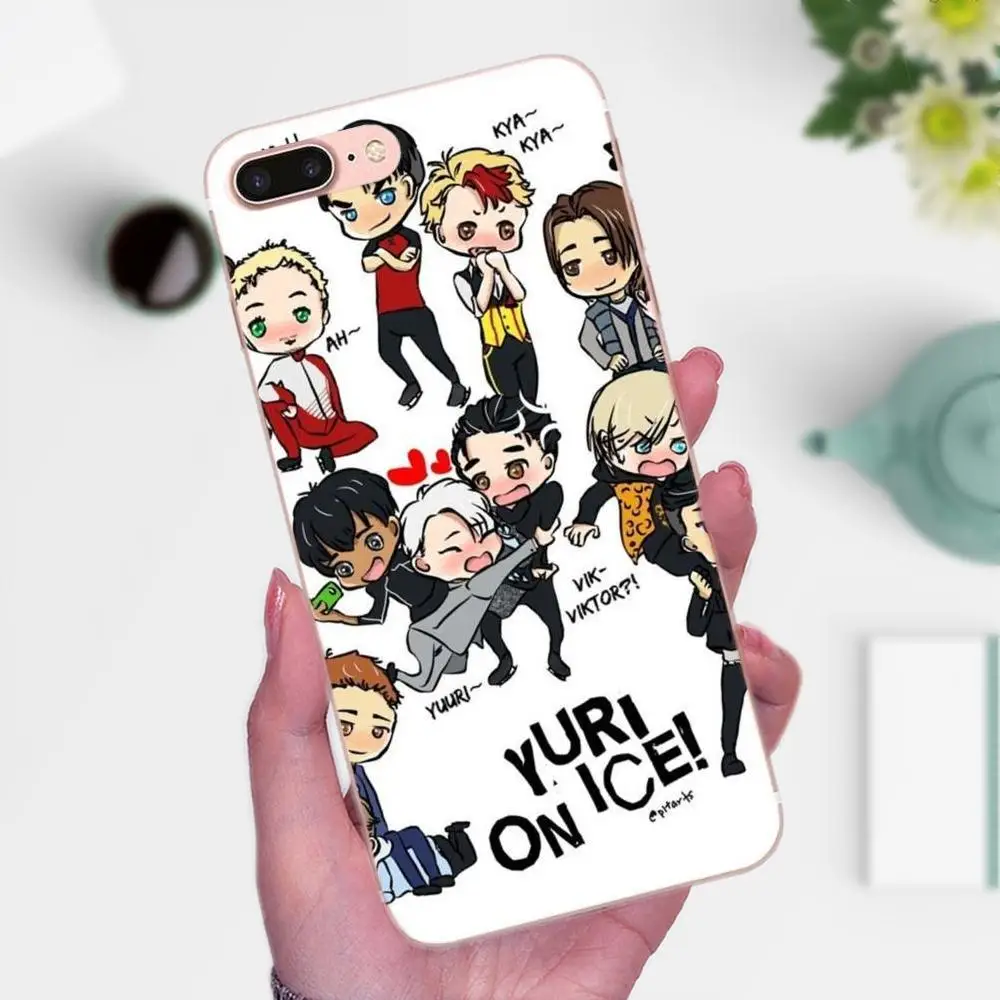 ТПУ живой телефон любовь милый аниме Yuri On Ice для Huawei Mate 7 8 9 10 20 P8 P9 P10 P20 P30 Lite Plus Pro
