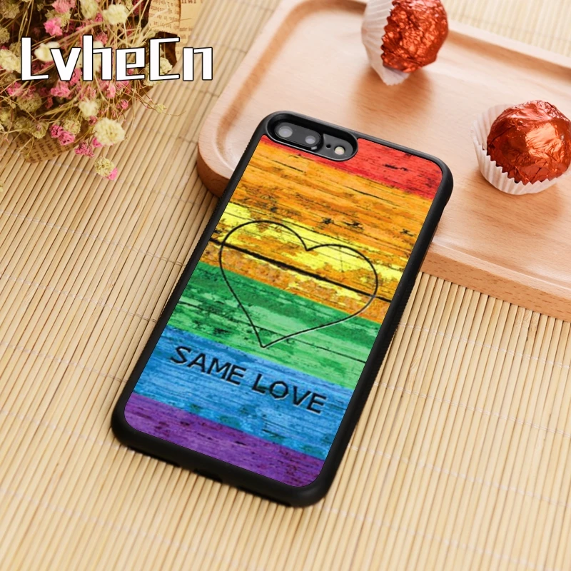 LvheCn LGBT такой же любовь Радуга чехол для телефона с флагом iPhone 5S SE 6 6s 7 8 plus 10 X samsung