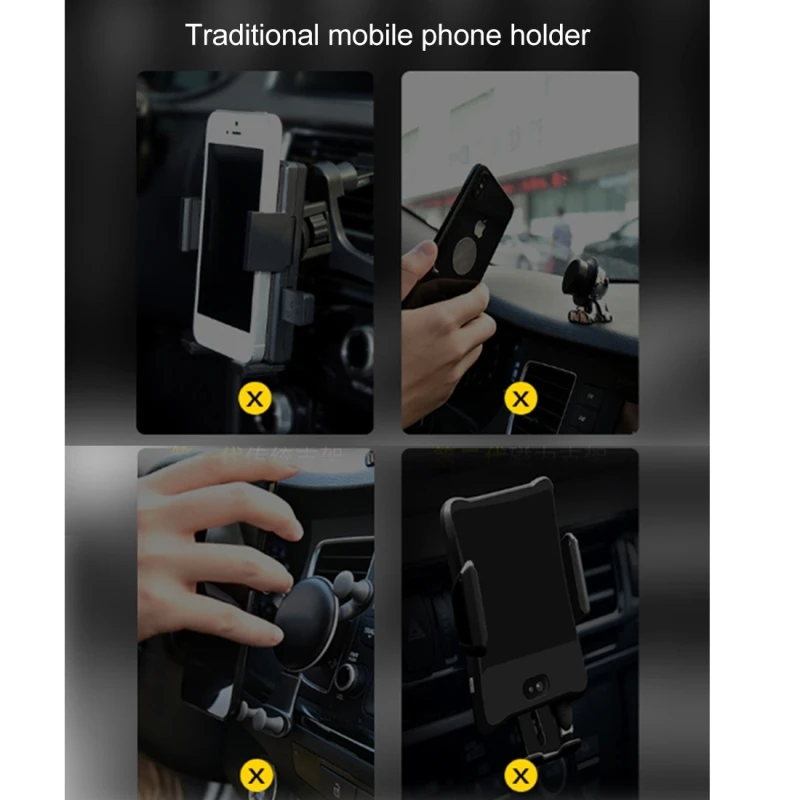 HMT3 Car Air Vent Mount ABS Smart Automatic Clamp Phone Holder Stand For iPhone XS X 8plus Galaxy S9 and other 4-6 inches phones | Мобильные