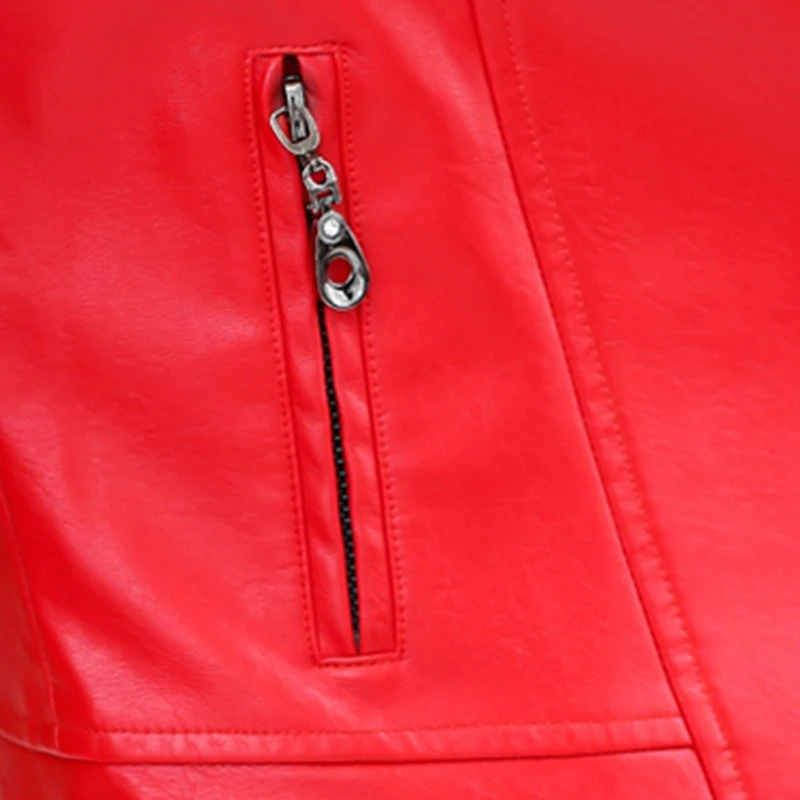 Женская Короткая кожаная куртка элегантная осенняя из искусственной кожи с