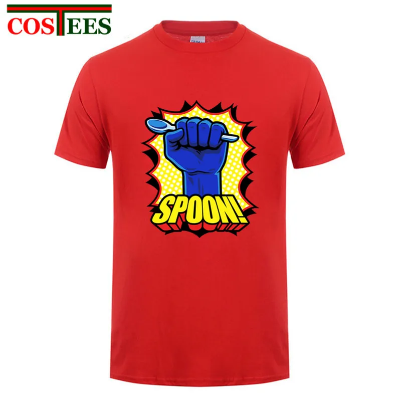 Футболка с надписью Tick Spoon Super Power Детские хлопковые мужские футболки