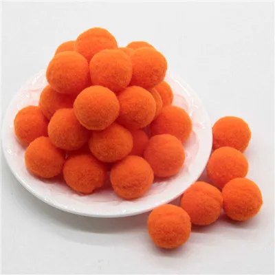 40 orange Помпон 25 мм мягкий Круглый Помпон 2,5 см меховой шар для детских поделок сделай сам ручная работа фестиваль швейная одежда украшение для дома 20 г - Цвет: 40 orange