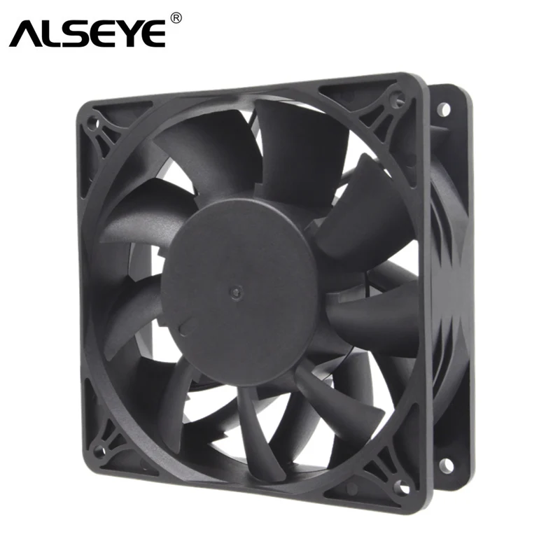 ALSEYE DC 12 В мощный кулер вентилятор охлаждения 120 мм 4Pin ШИМ 4600 об./мин. 205CFM Медь