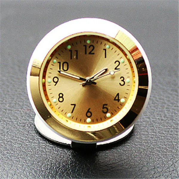 Gold Time Автомобильный орнамент, креативные светящиеся часы, термометр, модный Автомобильный интерьер, цифровой указатель, часы, украшения, аксессуары - Название цвета: Gold Time