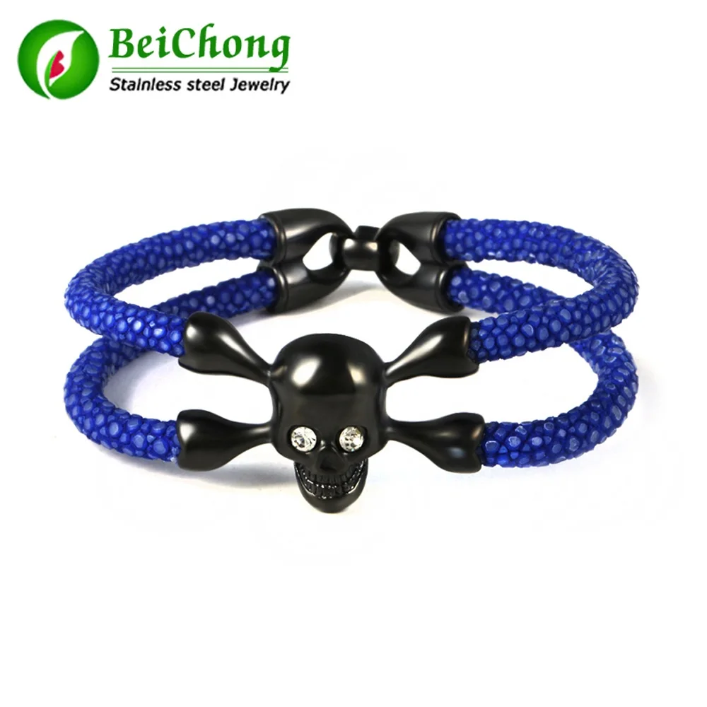 (10 шт./лот) красный браслет ската женский из натуральной кожи золотой нержавеющей