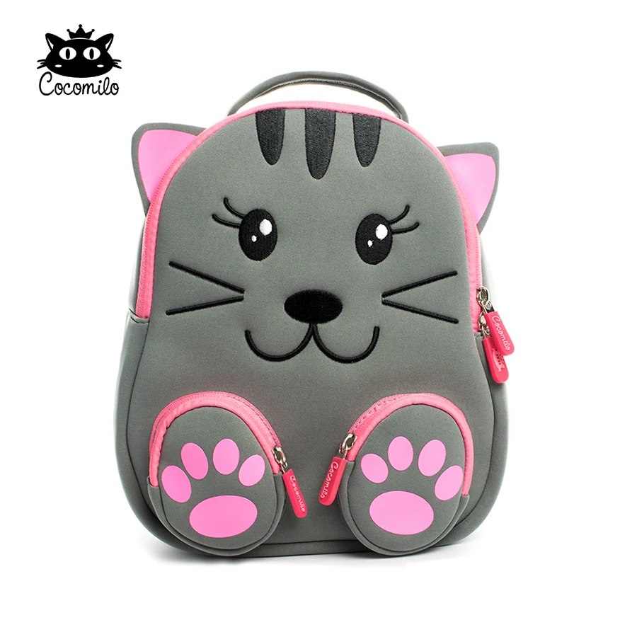 Orthodetic Cute Grizzly Bear Bagpack Ultra-Light Kids & Baby Bag Wearable Bow School Bag Non-Polluting girls Lovely cat Bagpack