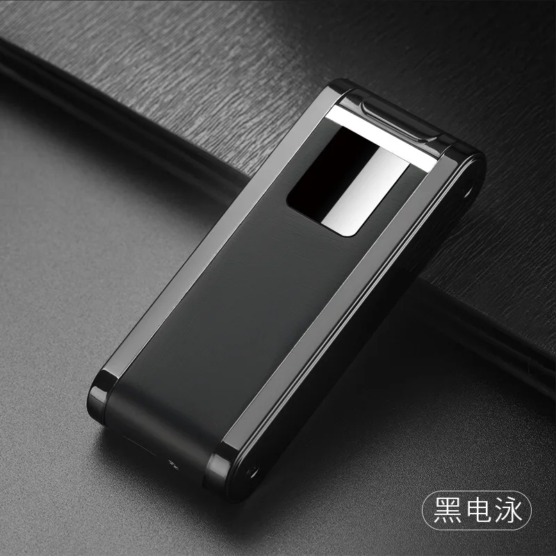 Лазерный Логотип двойная дуга Зажигалка для сигарет дым USB электронные