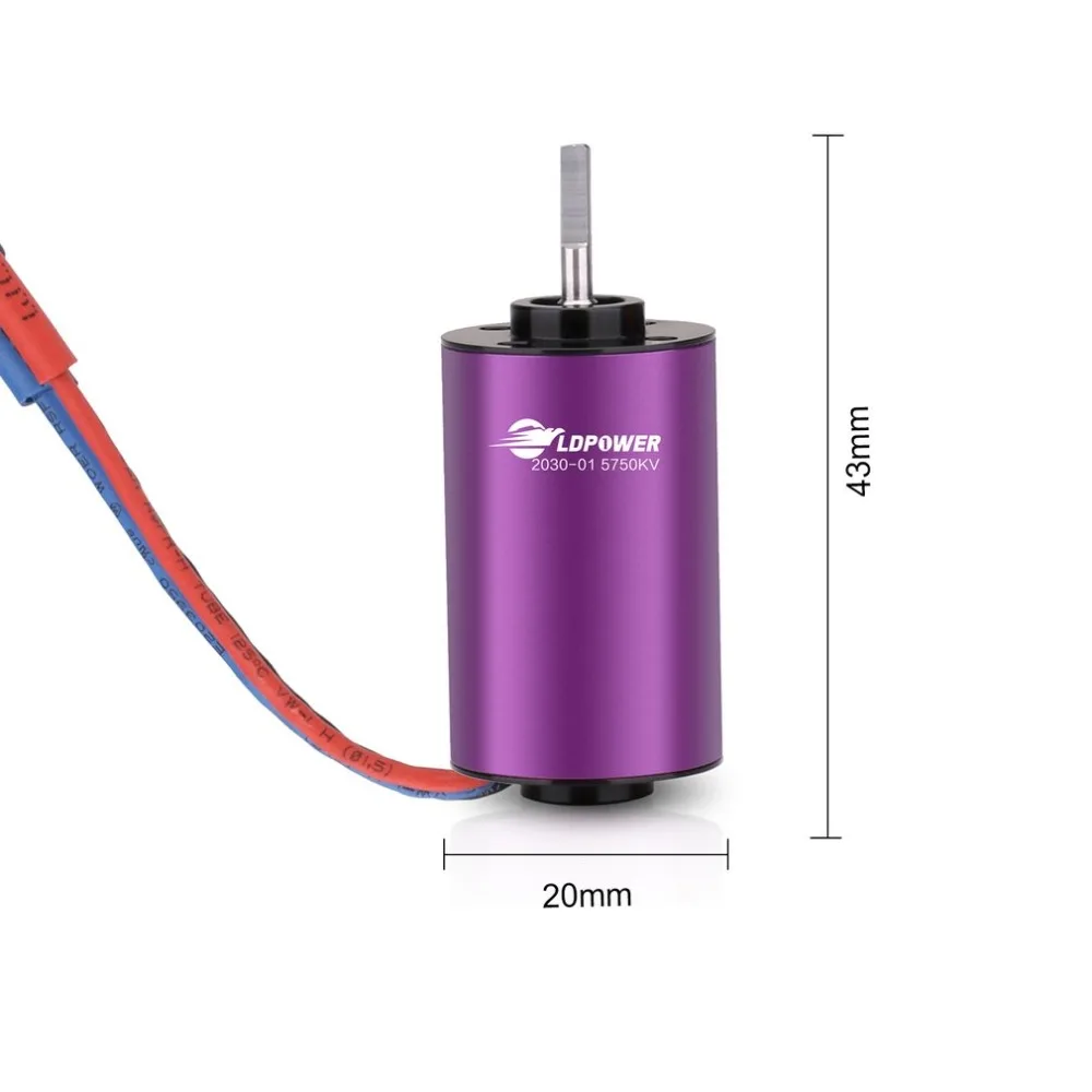 LDPOWER LD130 2030A 5750KV 2 3 мм 1 2S Бесконтактный бесщеточный двигатель для 1/18 1/24/1/28 RC модель