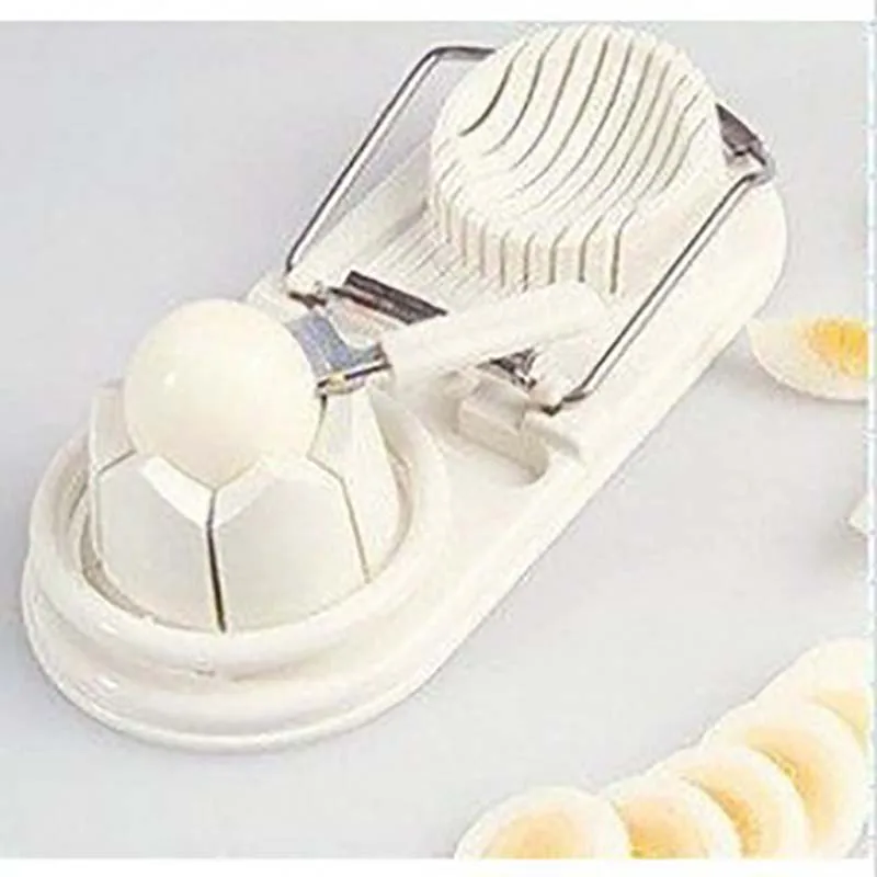 PAMICHI 1 pcs 2 In Egg Cutter Stainless Steel +ABS Colorful Mold Slicer Multifunction Kitchen |