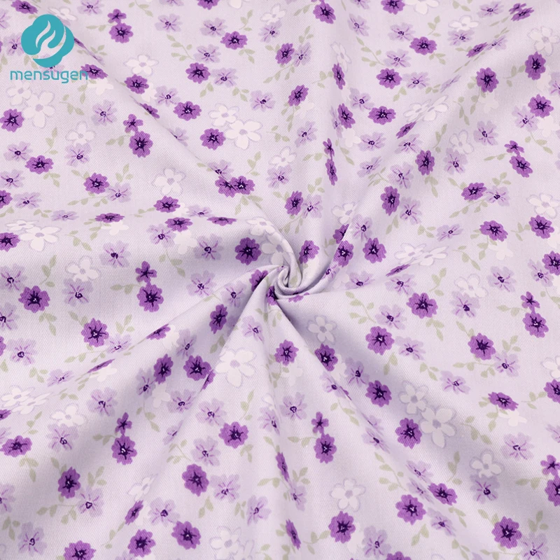 Хлопковая ткань с фиолетовым цветочным принтом для шитья женские юбки платья