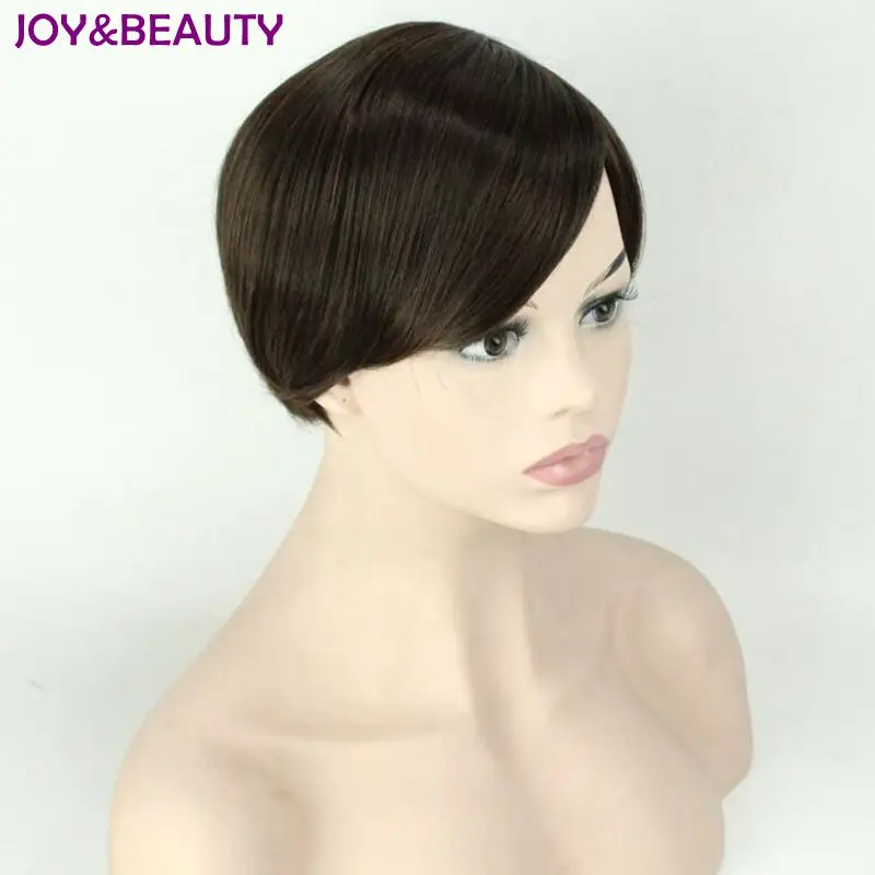 JOY &amp BEAUTY черный коричневый микс синтетический парик короткий прямой Высокая