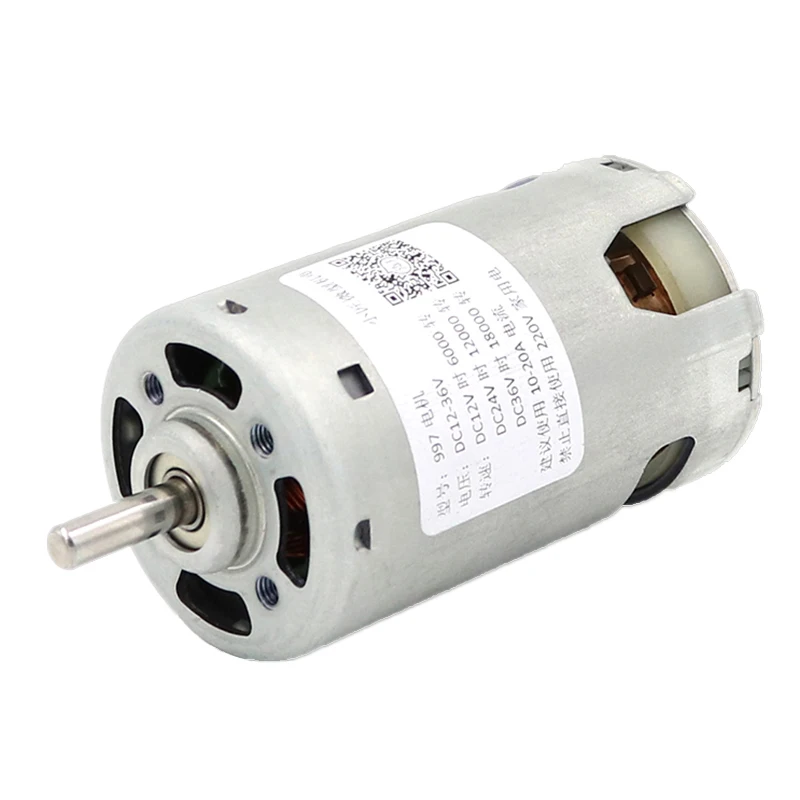 997 высокого Скорость сильный двигатель постоянного тока 18000 об/мин 12V 24V 36V 13 кг/см Mute и двухрядным подшипником для самостоятельной сборки мини токарные станки из бисера Круглопильный Станок дрель