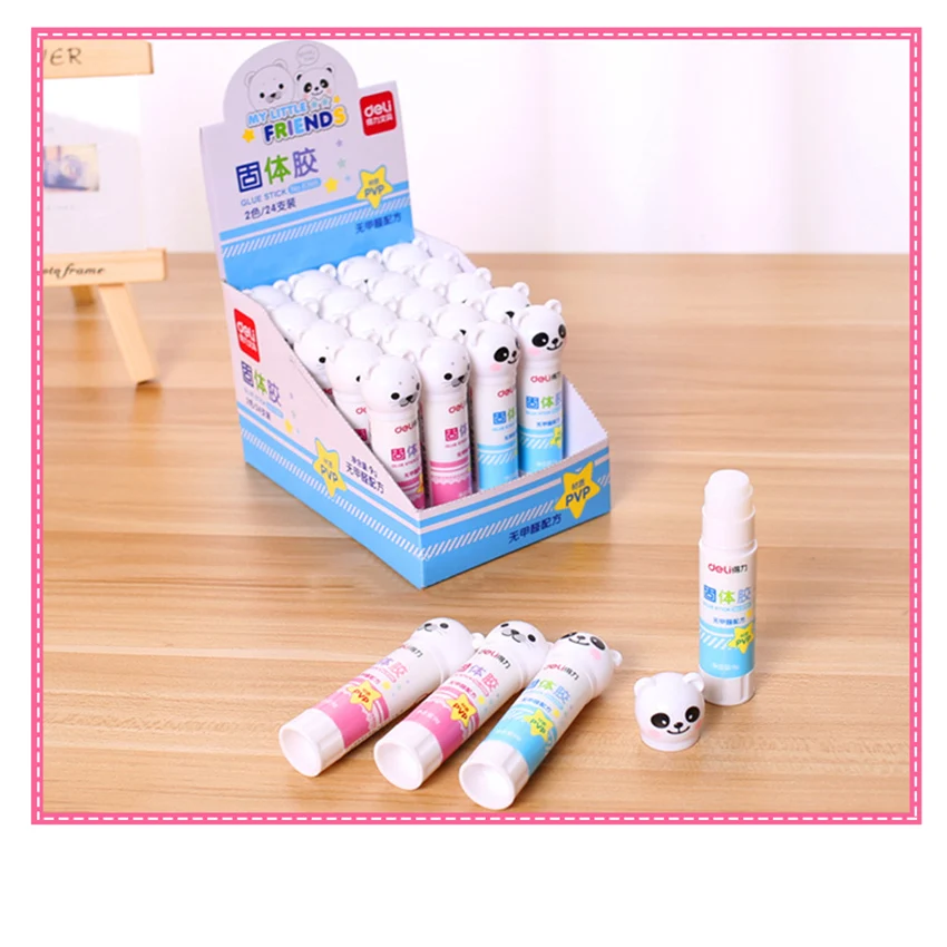 Клей карандаш для детей клеевой 9 г с милой головой животного из мультфильма