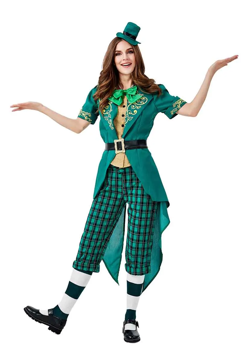 Женский Детский костюм Лепрекона на День Святого Патрика для леди Экзотический