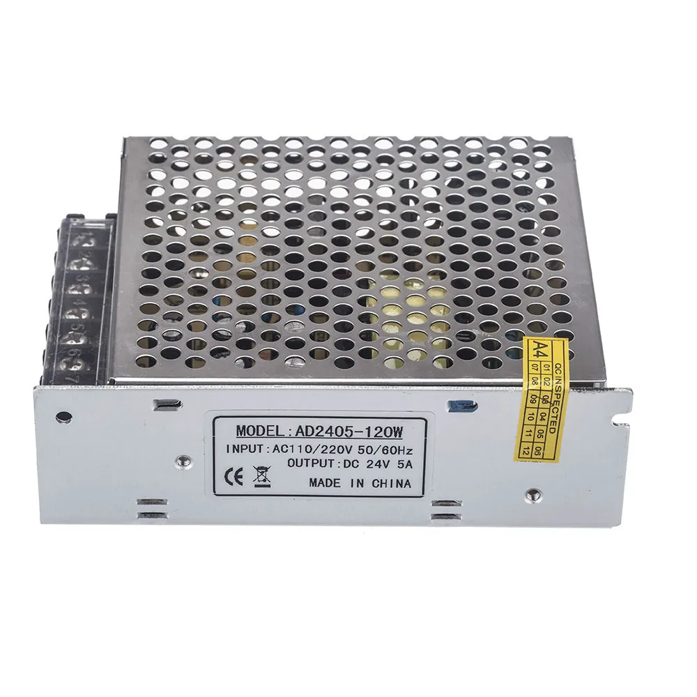 DC 24V 1A 2A 3A 5A 10A LED Импульсный источник питания Трансформатор 24W 48W 72W 120W 240W для