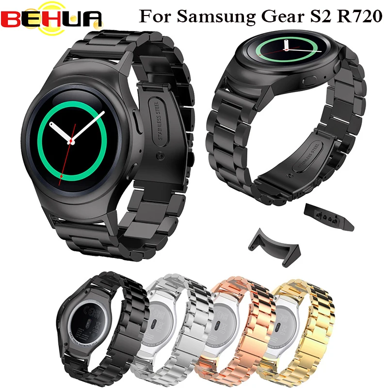 Браслет для часов Samsung Gear S2 SM-R720/R730 браслет из нержавеющей стали со складной