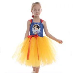 2018 Latest Snow White Princess Girl Tutu Dress Girls Party Dresses Baby Fairy Tutu Children Dress Up Costume Cosplay Clothing