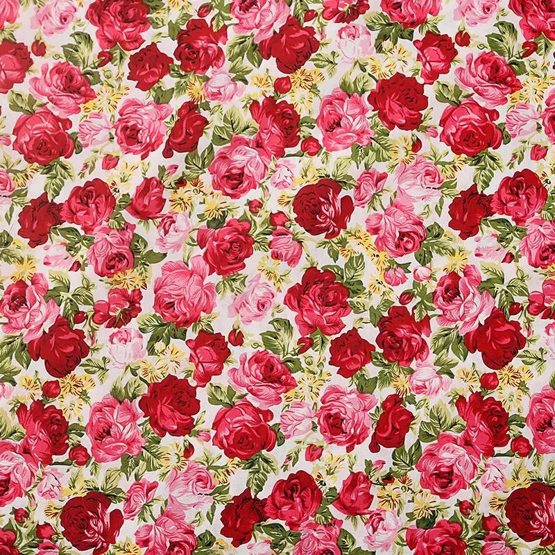 Красная роза мягкая винтажная ткань в стиле ретро искусственная