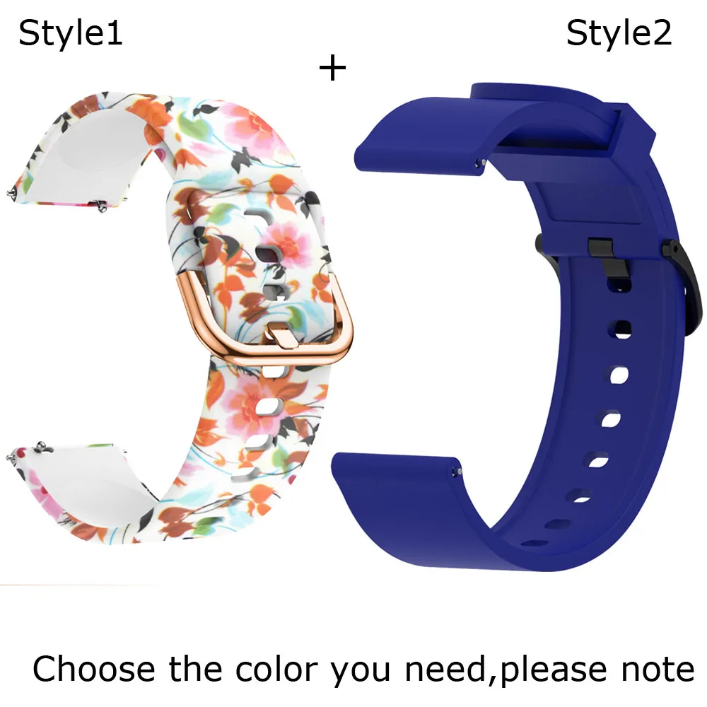 Color 4-Royal blue Для Xiaomi Amazfit GTS браслет Amazfit Bip ремешок для часов Amazfit GTR 42 мм силиконовый ремешок 2 шт - Цвет: Color 4-Royal blue