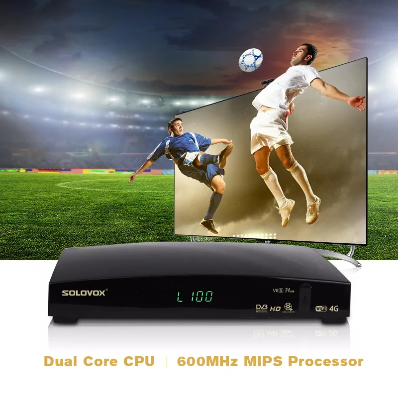 Solovox V8S DVB S2 Цифровой спутниковый ТВ-приемник HD MPEG4 H.265 1080P набор верхней коробки для европейского Великобритании испанско-португальский французский, голландский