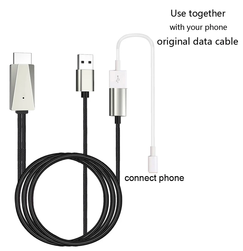 IOS TYPE C Microusb Android HDMI кабель HD tv телефон к tv Ссылка для iPhone 5 6 7 8 Plus X XS MAX XR для Xiaomi huawei samsung S10