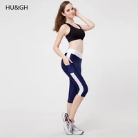 women sexy zippe pocket leggings fitness capri pants reflective leggins slim womens workout trousers quick dry activewear